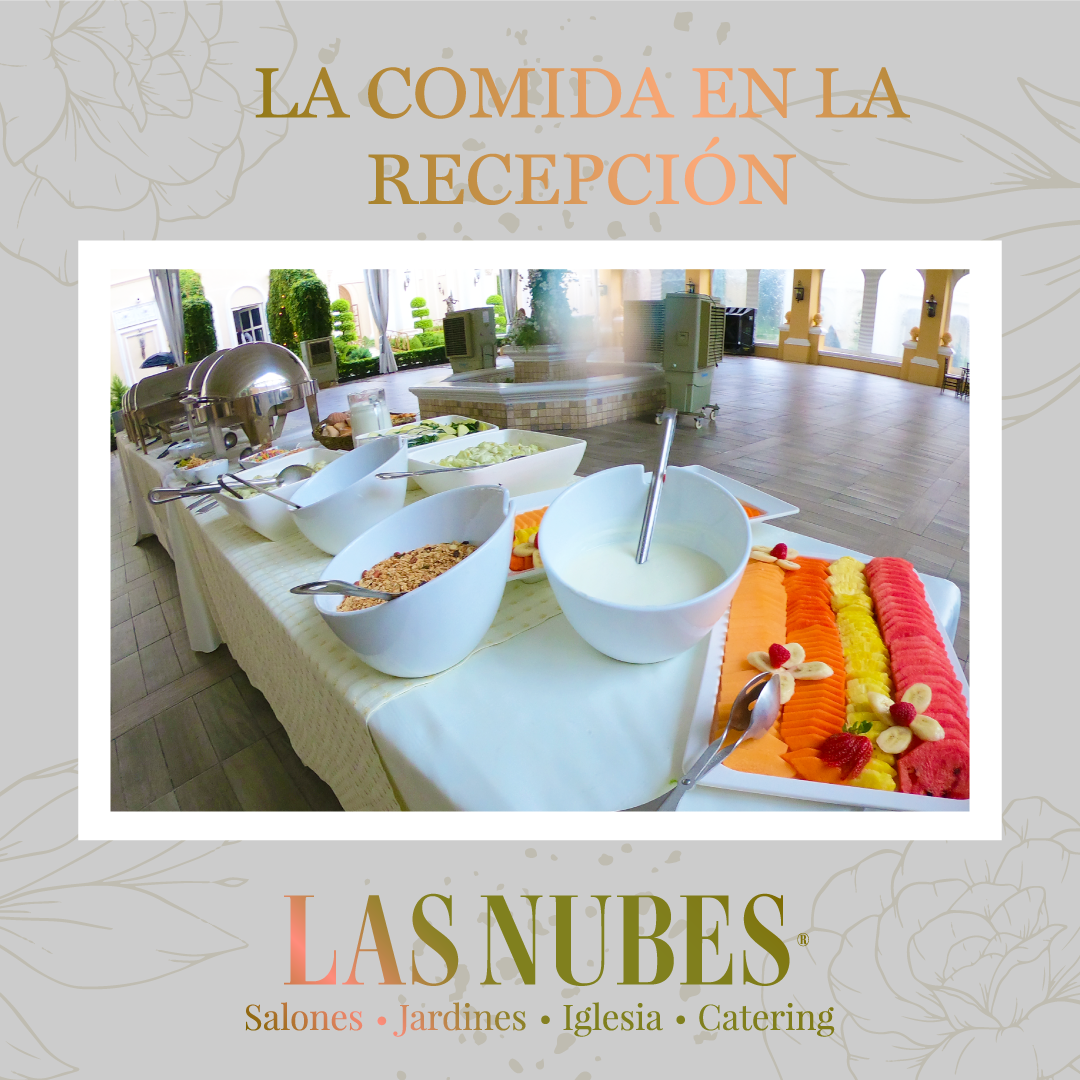 La comida en la recepción