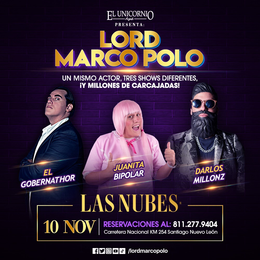 Los esperamos este 10 Noviembre en Las Nubes en compañía de El Unicornio Azul Monterrey.